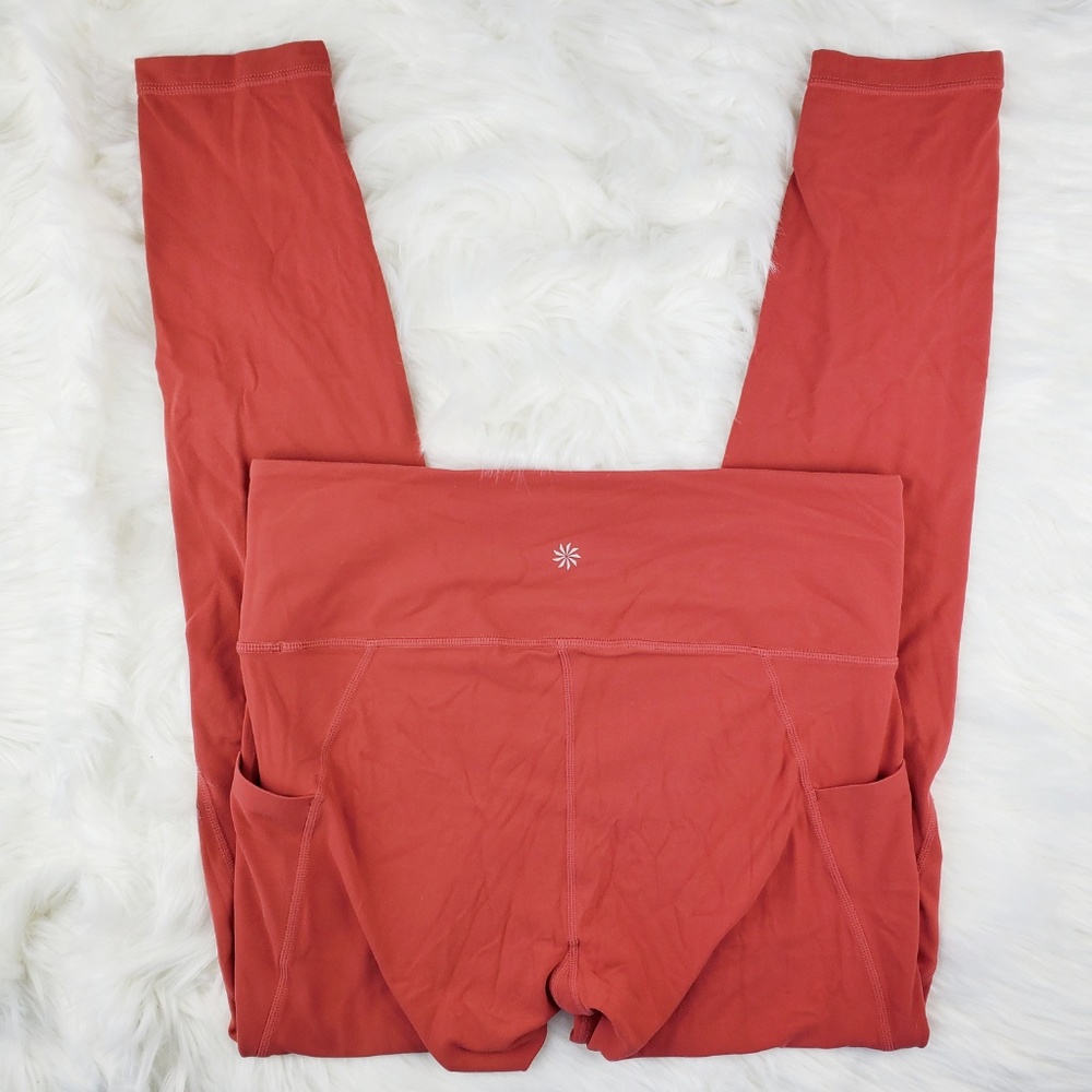 NWOT Athleta Coral Salutation 7/8 Leggings - Picture 3 of 6